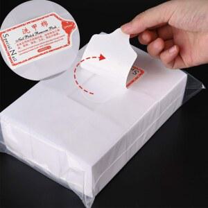 1K/600/500/300/100Pcs 보푸라기없는 매니큐어 리무버 물티슈 냅킨 화이트 핑크 UV 젤 매니큐어 먼지 청소기 면화 물티슈