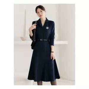 간절기룩 [시크라인](~XXL까지) 파오세르 벨트 플레어 원피스 겨울 하객룩 오피스룩 모임룩 격식룩 연말룩