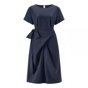 [미니멈에브리데이][미니멈 에브리데이]랩 셔링 리본 롱 반팔 원피스 (EC2OW01