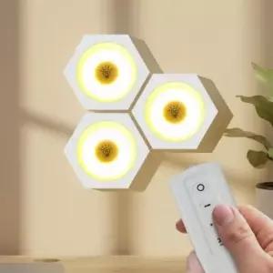 [Deco] 붙이는 무드등 3개입 조명 리모컨포함 웜색 LED
