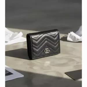구찌 GG 마몽 카드 케이스 지갑 여성 가죽 반지갑 466492 AAET8 1000