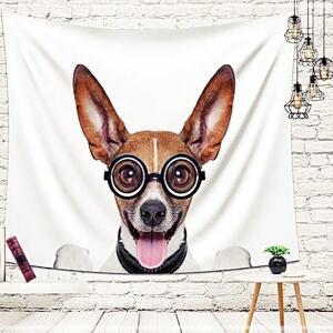 안경낀비글 패브릭 가림막 포스터 특대200X150 학교 관공서 강아지