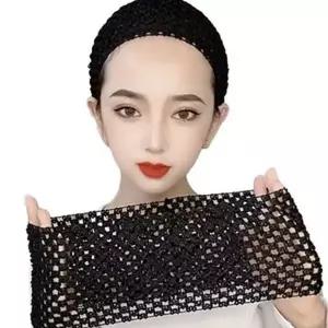 망사 헤어밴드 와이드 그물 데일리 여성 헤어밴드 머리띠 활동용 헤어망 세안용 연출망 머리망 가발용