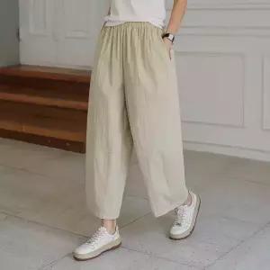 [시크폭스] 와이드 벌룬 절개 밴딩 배기팬츠_61TR2048