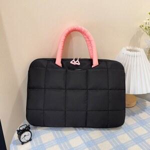 성경책커버 표지 케이스 캐주얼 대용량 1416 소재 도시 단순 여성용 나일론 지퍼 인치 가방 노트북 오프닝