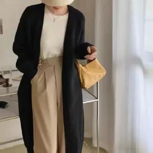 [리빌모아]여자 캐주얼 루즈핏 노버튼 오픈 롱 가디건 OCW-CA-SWFGY7CS