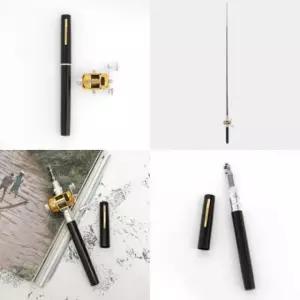 펜모양 미니 낚싯대 블랙 여행용 계곡