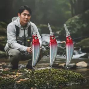 민물 루어낚시 싱킹 미노우 3p세트 S50 5cm