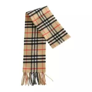 체크 프린지 캐시미어 머플러 8113377 B9719 SAND