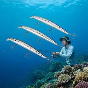 원거리 캐스팅 플로팅 미노우 18cm 23g 루어 3종 세트 삼치 농어용