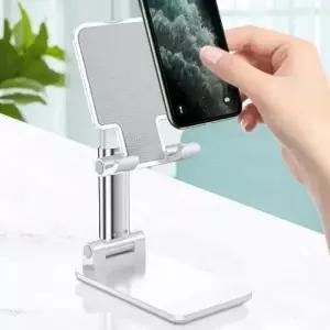 (색상 색상/화이트)스마트폰 핸드폰 휴대폰 거치대 다용도 멀티 폰거치대 접이식 탁상 책상 사무실 가정 휴