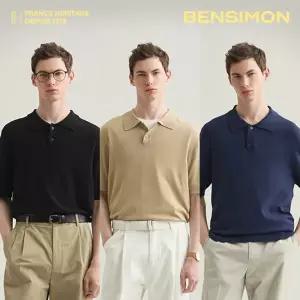 벤시몽 남성 반팔 카라 니트 3종세트 . 735118