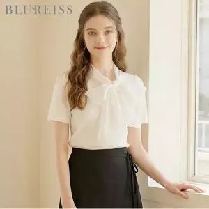 [블루레이스] 보타이넥 린넨 블라우스_B6M1BL5751