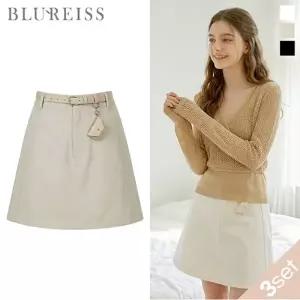 [블루레이스] [3SET]핀턱 미니 스커트+키링벨트_B6M1SK8261