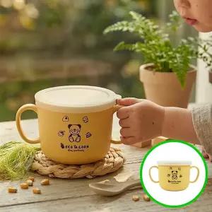 MF05 유아양손컵 옥수수 뚜껑 실리콘 아기 이유식 안전 분해