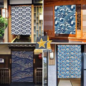 노렌 바란스 출입구 문가림커튼 벚꽃 대형 거울 노렌 샘플 야장 노랜 주방 가림천