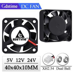 2Pcs Gdstime 5V 12V 24V 40x40x10mm 40mm 볼 베어링 미니 브러시리스 DC 소형 냉각 팬 4010 4cm 3D 프린터