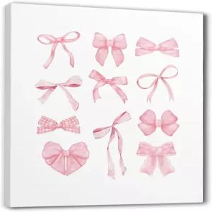 Ty-You-005 프린트 핑크 코켓 벽 장식 보우 캔버스 아트 방 소녀 침실 여자 기숙사용 프레피 포스터 11x14