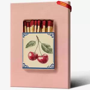 빈티지 체리 매치박스 프린트 포스터 핑크 벽 장식 랩 프레임 컨템포러리 포러리 룸 12X18인치