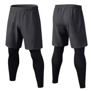 [옷자락]남성 일체형 하프팬츠 운동바지 워터파크바지 레깅스