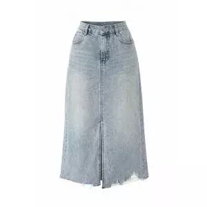 [레코브]앞절개밑단데미지H라인스커트