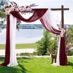 웨딩 아치 포토존 배경 줄기 철제 촬영 무대 대형 무대장식 핑크꽃 가든