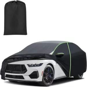 19642026년 포드 머스탱/쉘비용 자동차 커버 지퍼 도어가 있는 방수 액세서리 방풍 스트랩 반사 스트립