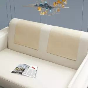 히툰 2피스 리클라이너 헤드레스트 커버 의자용 보호대 미끄럼 방지 소파 인조 가죽 극장 좌석 베이지 2