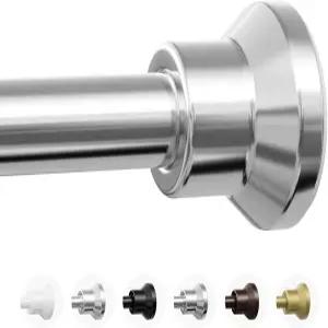 크리스울리 샤워 커튼봉 직경 1인치 헤비 듀티 스프링 텐션 드릴링 없음 3150인치 조절 가능 욕실용 미끄럼