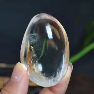 천연 크리스탈 물수정 돌멍 수정구슬 실제물 수정돌 물멍 원석 흑요석