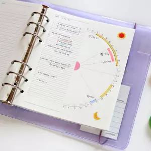 6공 데일리 서클 다이어리 플래너 리필 속지 노트 데일리 서클 다이어리