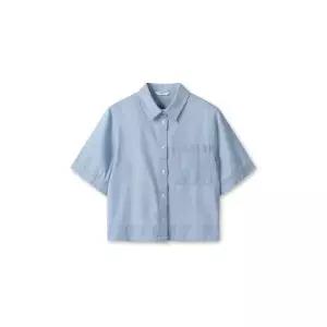 매장정품 TOPTEN 탑텐 여성) 데님 크롭 반팔 셔츠_MSF2WC2302 MSF2WC2302 1452025