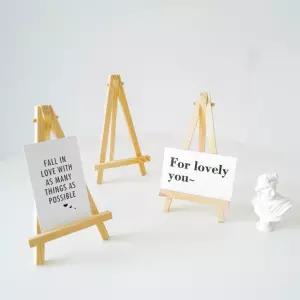원목 미니이젤 15x8cm 탁상용 소품 액자 받침대 인테리어 전시 디스플레이
