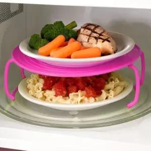 냉장고 선반 2층 정리대 전자레인지 위 반찬통 주방수납 스탠드