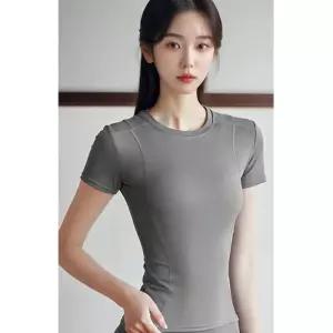 [리빌모아]여자 필라테스복 요가복 운동복 레깅스 트레이닝복 슬림핏 반팔티DJW-TSH-S