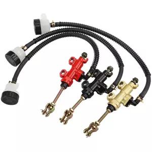 범용 오토바이 후방 브레이크 펌프 ATV 50-250CC 핏 먼지 자전거 스즈키 혼다 야마하 용 유압 마스터 실린