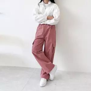 [리빌모아]여자 와이드 카고팬츠 밴딩팬츠 츄리닝 카고바지 조거팬츠 와이드팬츠 팬츠