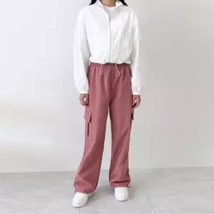 [리빌모아]여자 와이드 카고팬츠 밴딩팬츠 츄리닝 카고바지 조거팬츠 와이드팬츠 팬츠