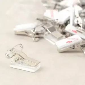 [문구/오피스] 명찰 명함 집게 사진 홀더 100개입 핀 메모 부착형 클립 소품