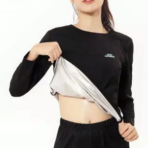 안감 전체 땀복 코팅 여성 스포츠용 땀복 티셔츠 방수땀복 땀복 트레이닝복