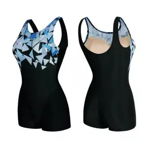 티막 여성 U백 피트니스 1부 실내수영복 LKF1201-BL_EIS