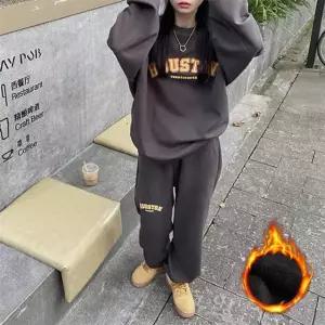 셋업 레터링 기모 상하의 트레이닝 긴팔 신축성 세트 여성셋업 트위드셋업