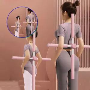 쌍문상회 지금 필요한 자세기 말린어깨 허리 굽은등 스트레칭 요가기구 막대 바 체형 블루 목