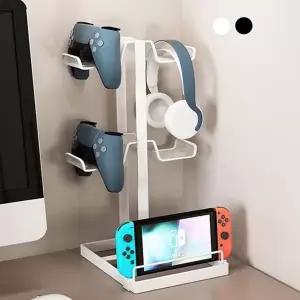 게임기 진열대 다기능 스탠드 수납 콘솔 게임 거치대 용품 데스크테리어 데스크탑 컨트롤러 헤드셋 진열용