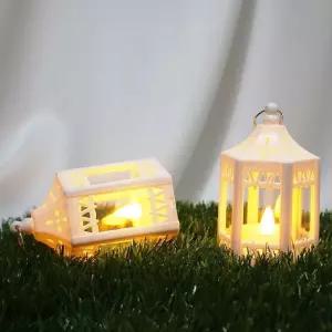 화이트 랜턴 캔들케이스 미니캔들 미니캔들 화이트미니캔들워머 캔들워머