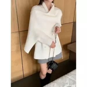 여성 하프 니트 봄 케이프 관능 코트 MF1