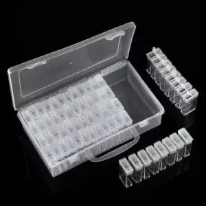 [생활] 64칸 파츠 비즈 부자재 플라스틱 보관함 수납 케이스 RD-10412