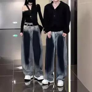 EAMT 남친 바지 롱 하계 트렌드 커브 부츠컷 강아지 자수 청바지 타월 슬림핏 와이드 YJ2