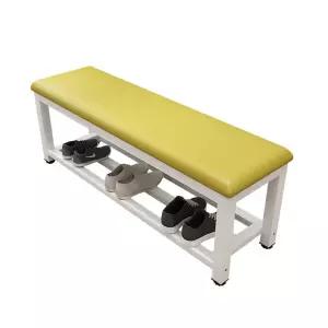 실내 벤치의자 현관 긴의자 원목 철제 슬림 휴게실 130x35x45cm