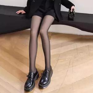 여성 기모 고탄력 페이크 스타킹 검정 골프스타킹 NJK6+4XXL